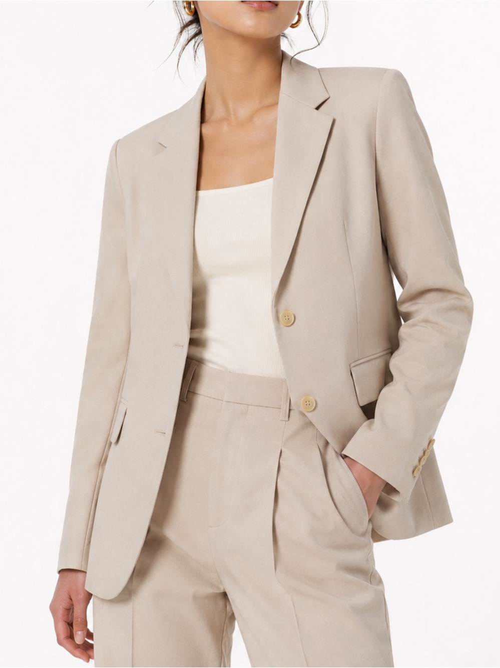 Uniqlo | AirSense Jacket Beige Cream Work or Casual Blazer - Size S